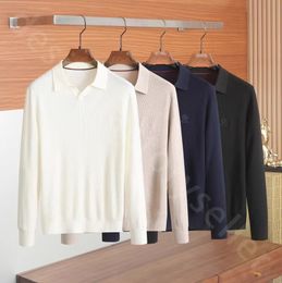 Pull en cachemire et laine col à revers – Homme | LOROVELA