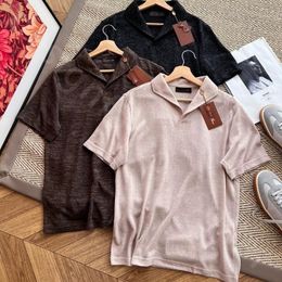 Polo en lin col à revers – Homme | LOROVELA