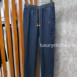 Pantalon en lin broderie – Homme | LOROVELA