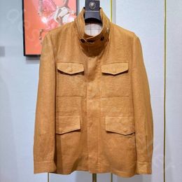 Manteau en lin et coton – Homme | LOROVELA