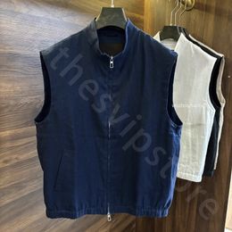 Gilet en lin col montant – Homme | LOROVELA