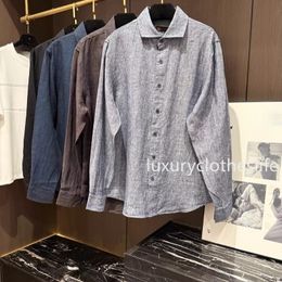 Chemise en lin col à revers – Homme | LOROVELA
