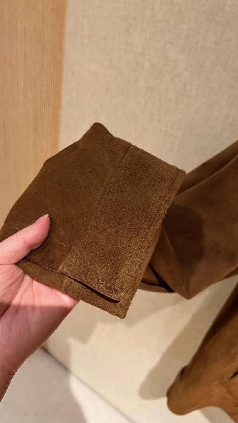 Loro Piana Suede Trucker Jacket