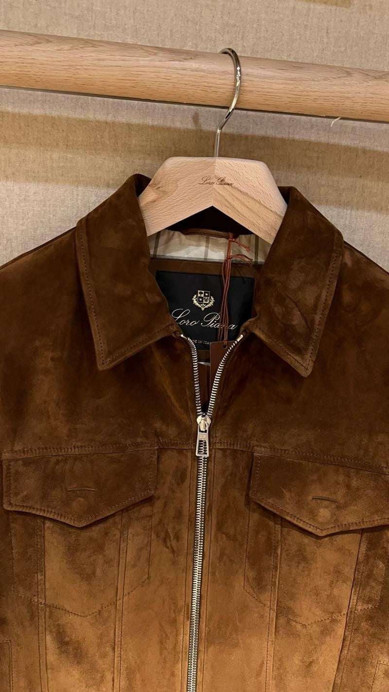 Loro Piana Suede Trucker Jacket