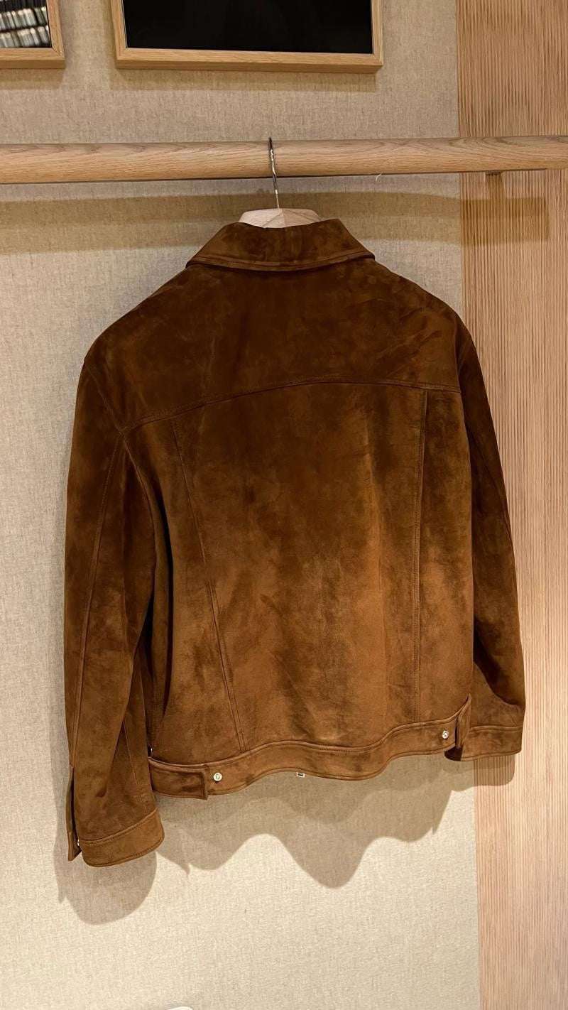Loro Piana Suede Trucker Jacket