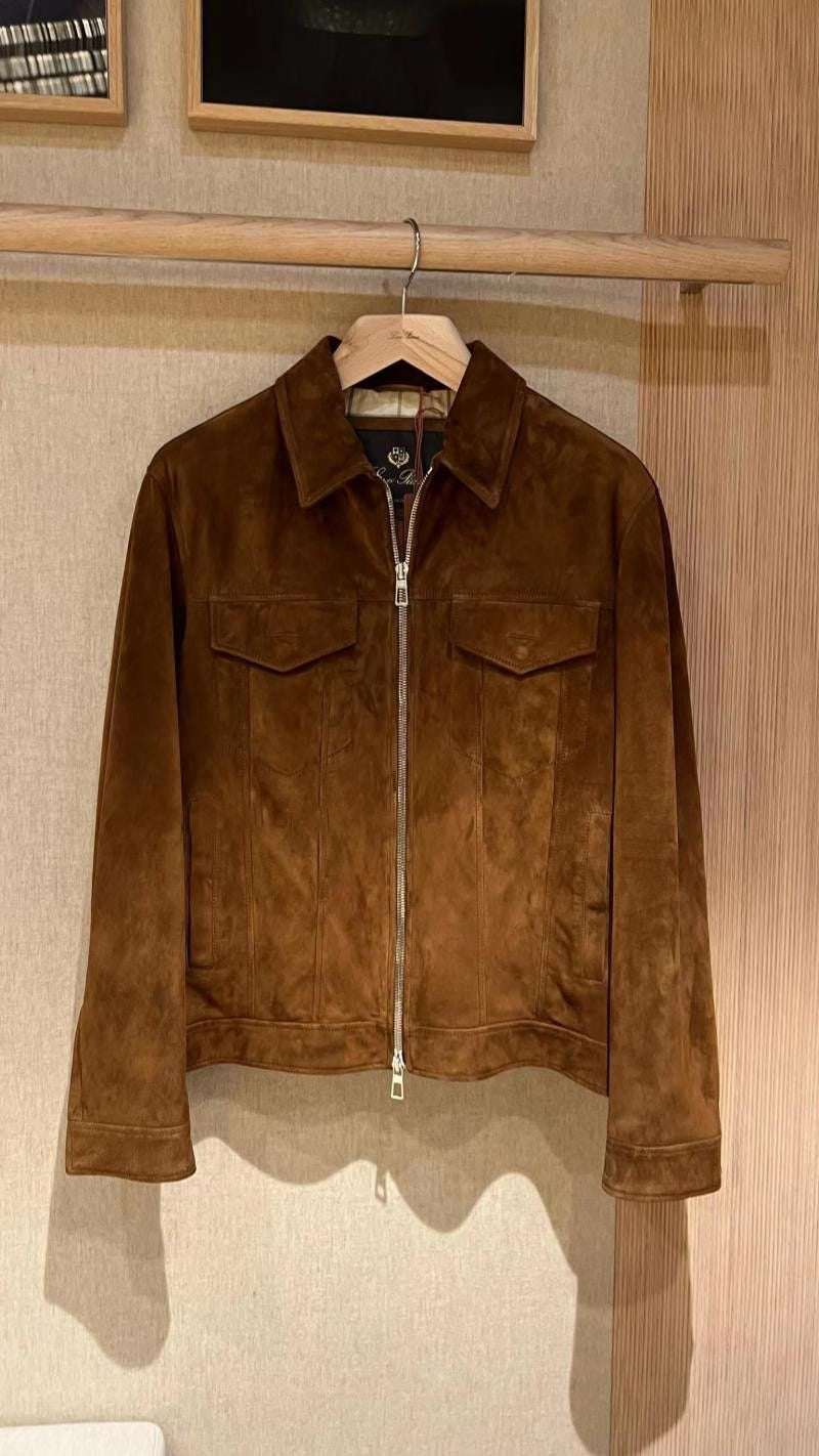 Loro Piana Suede Trucker Jacket