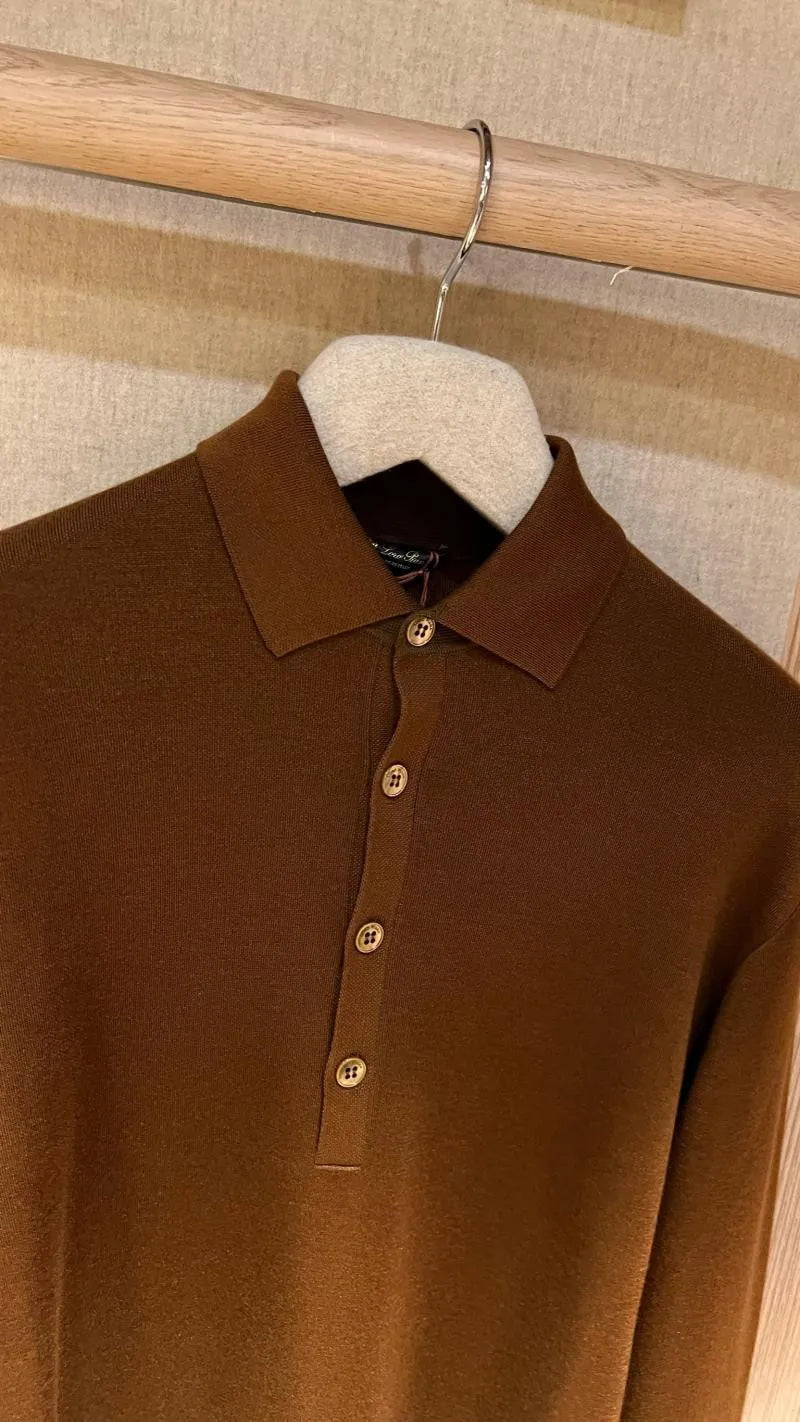 Loro Piana Cashmere and Silk Blend Polo Shirt
