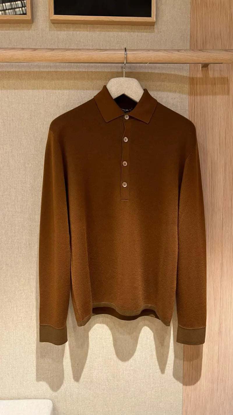 Loro Piana Cashmere and Silk Blend Polo Shirt