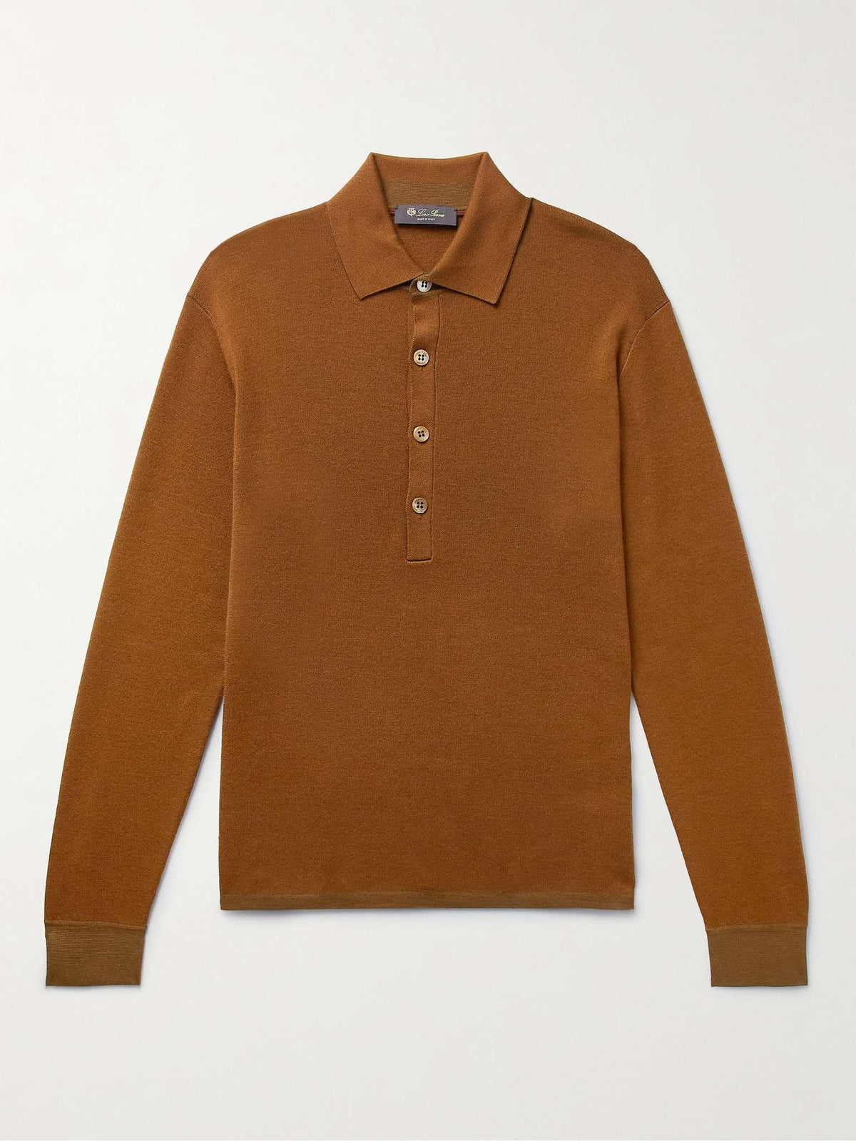 Loro Piana Cashmere and Silk Blend Polo Shirt