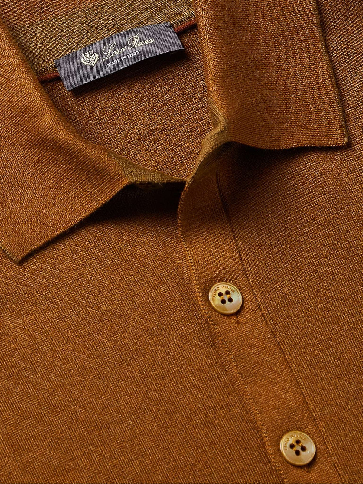 Loro Piana Cashmere and Silk Blend Polo Shirt