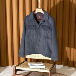 Manteau en laine col à revers – Homme | LOROVELA
