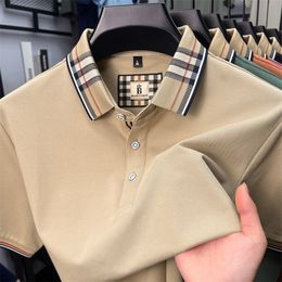 Polo en soie et coton col à revers – Homme | LOROVELA