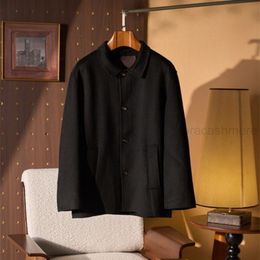 Manteau en cachemire col à revers – Homme | LOROVELA